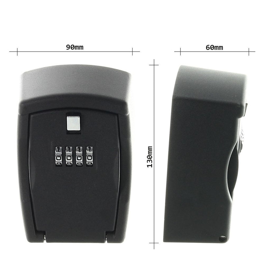 Schéma coté du Boîte à clés Rottner Key Protect, serrure à combinaison mécanique