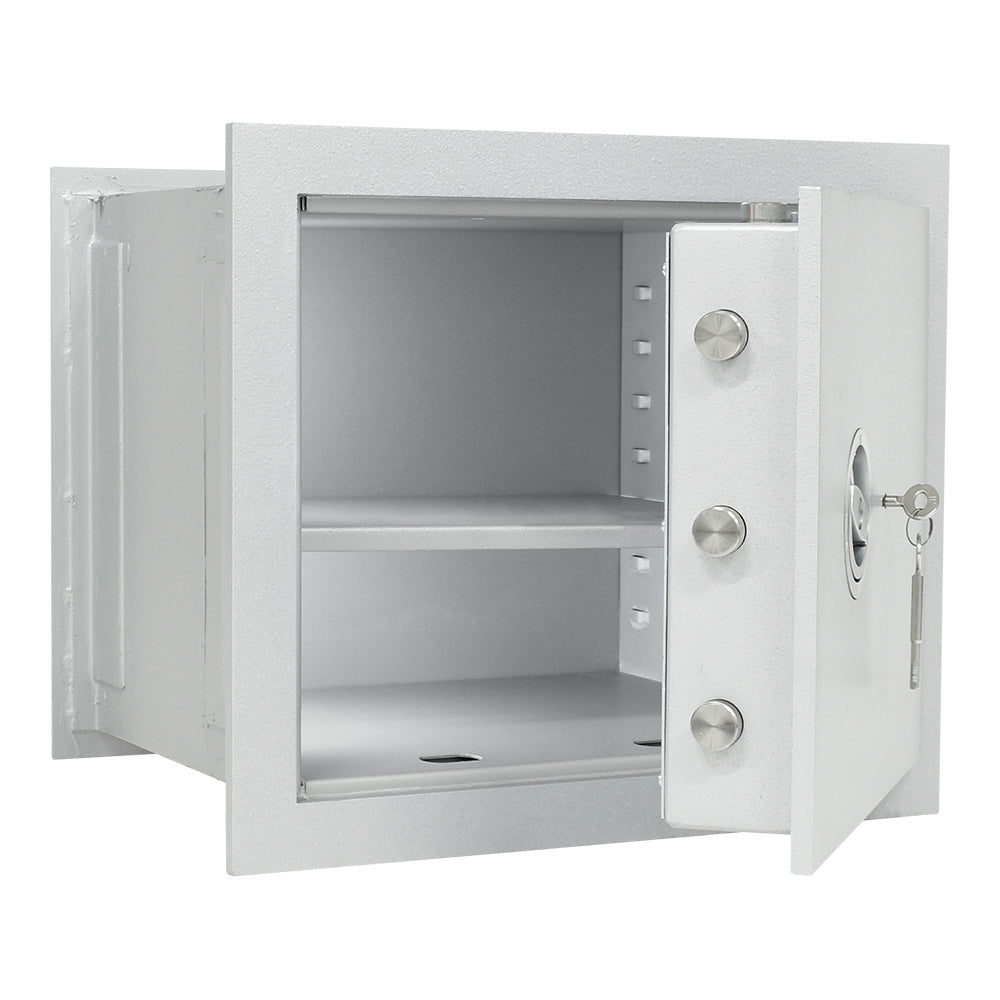 Coffre-fort Rottner Stone Premium SE 45 porte ouverte, pênes de verrouillage et intérieur visibles