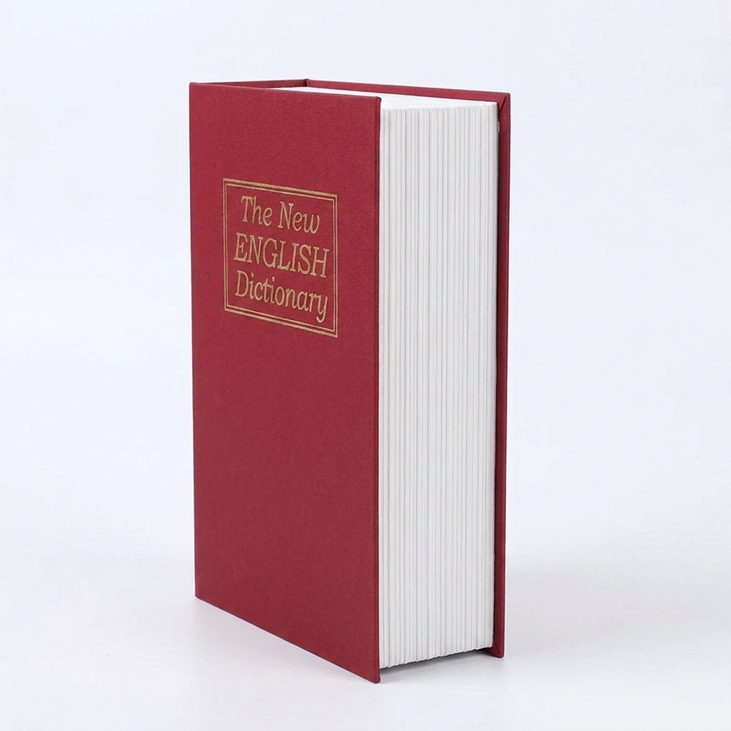 Coffre-fort livre dictionnaire vue de profil