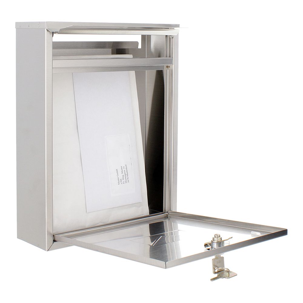 Intérieur du Boîte aux lettres Rottner Como, acier inoxydable