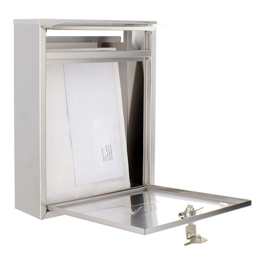 Intérieur du Boîte aux lettres Rottner Como, acier inoxydable