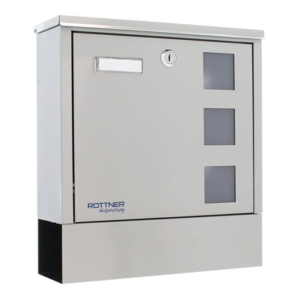 Boîte aux lettres Rottner Lago, acier inoxydable