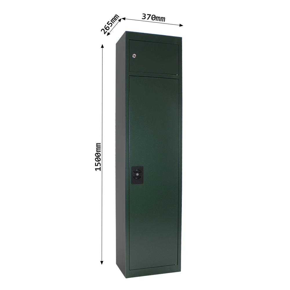 Schéma coté de l'armoire à armes Rottner Gun5 Cargo, dimensions extérieures et intérieures en millimètres