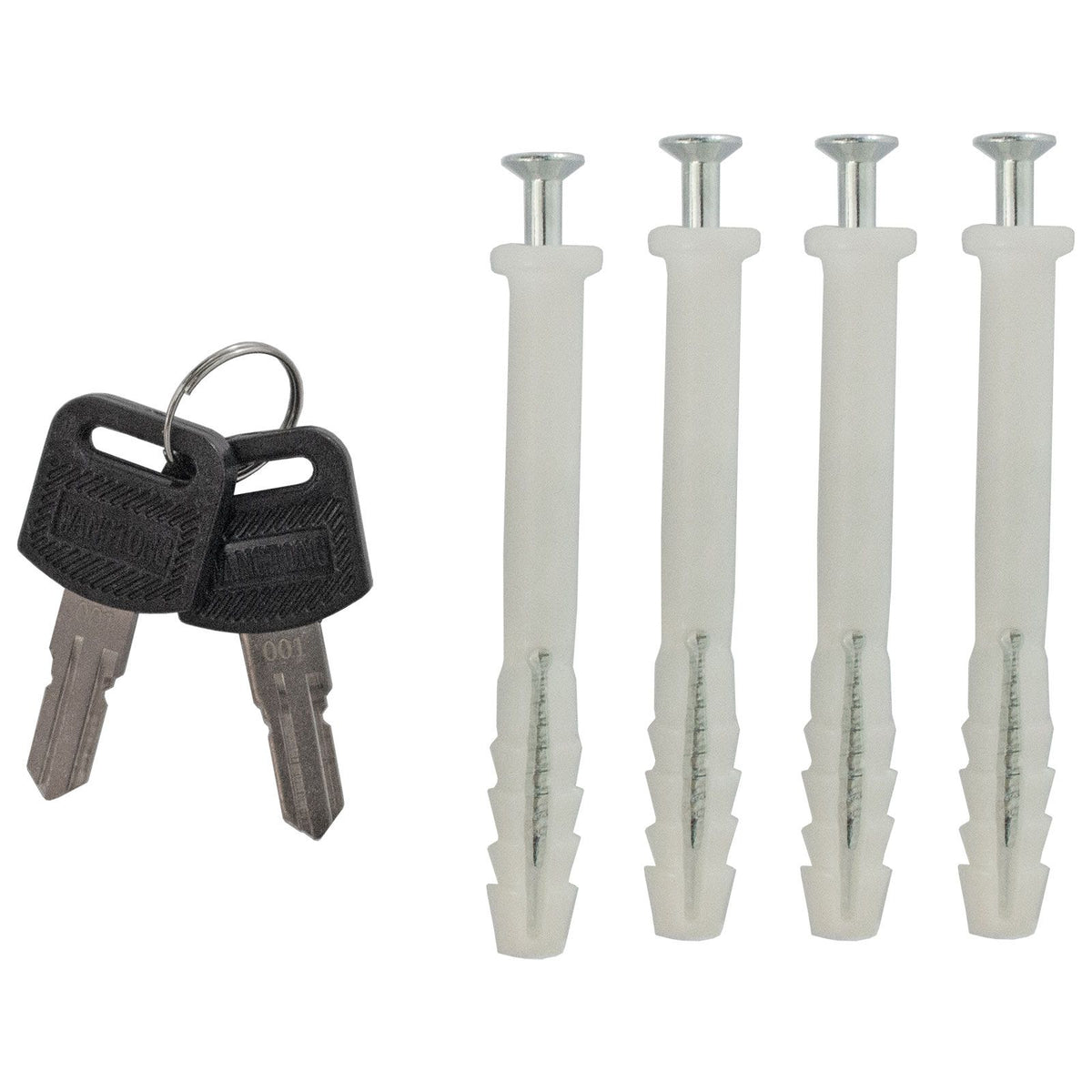 Accessoires fournis avec le Boîte à colis Rottner Parcel Keeper 500, serrure à cylindre