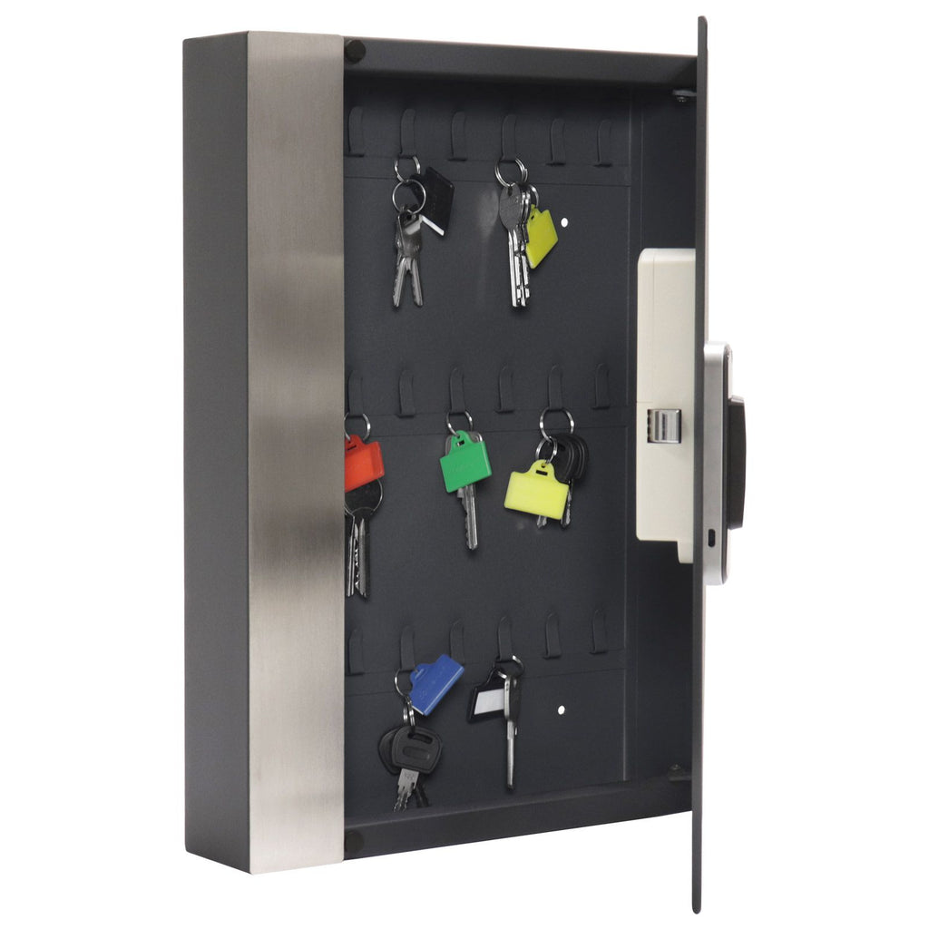 Intérieur du Coffre à clés Rottner Key Pro 24, serrure à empreinte digitale