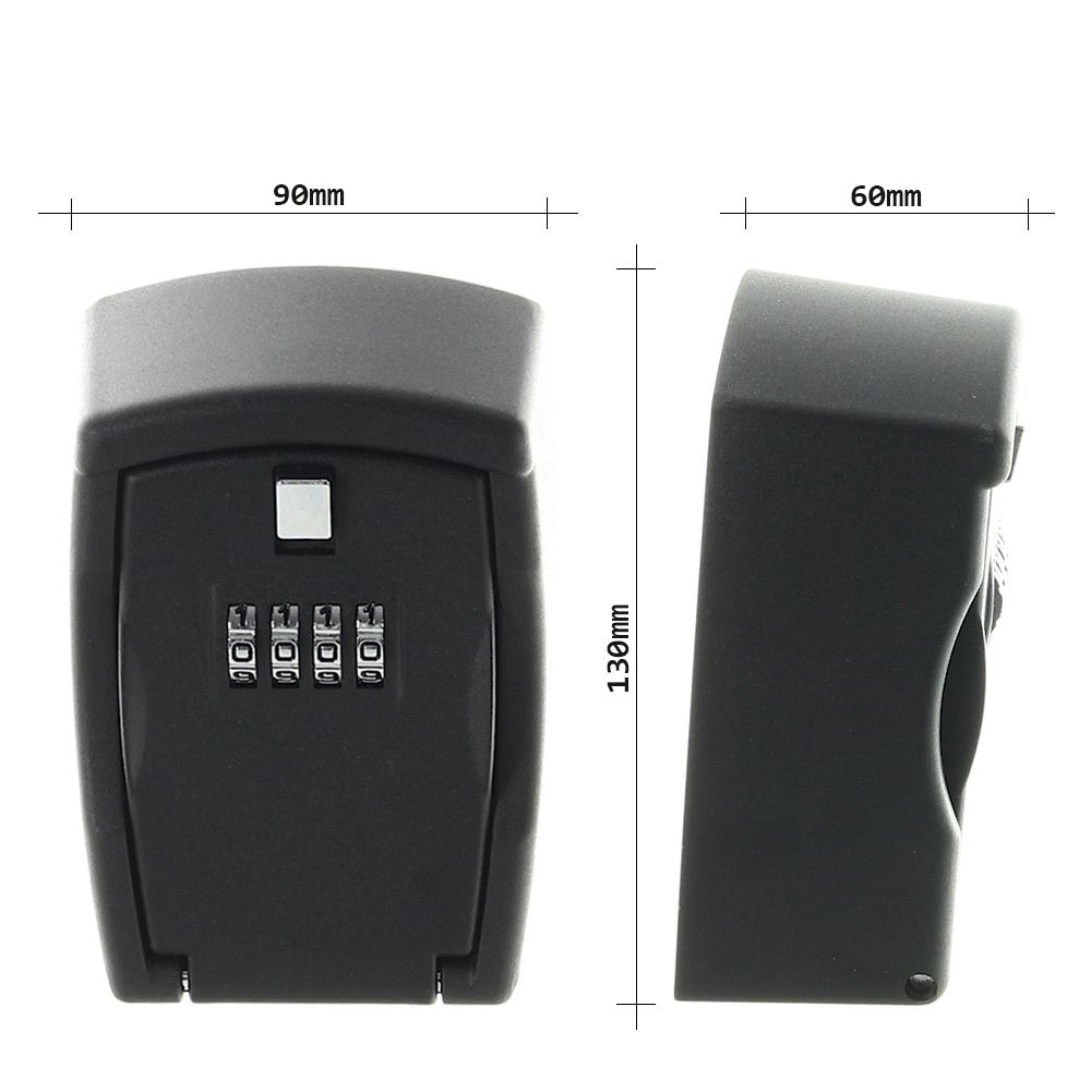 Schéma coté du Boîte à clés Rottner Key Protect, serrure à combinaison mécanique