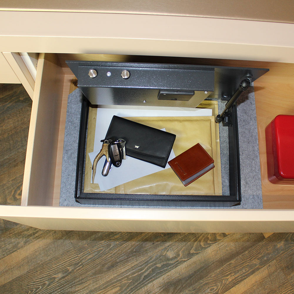 Coffre-fort à tiroir dissimulé Coverchest 1, dépôt par fente, serrure électronique