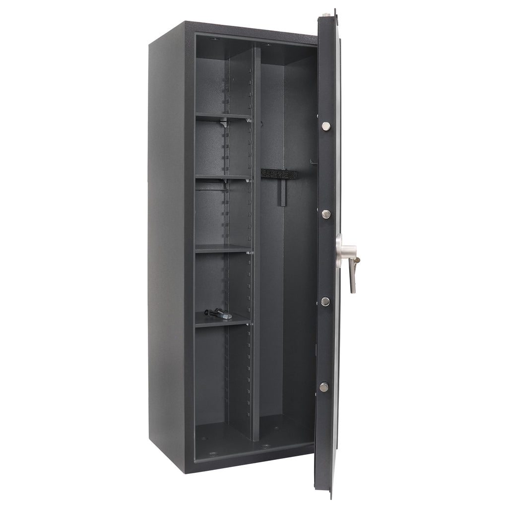 Armoire à armes Rottner Dakota 10 porte ouverte, aménagement intérieur visible