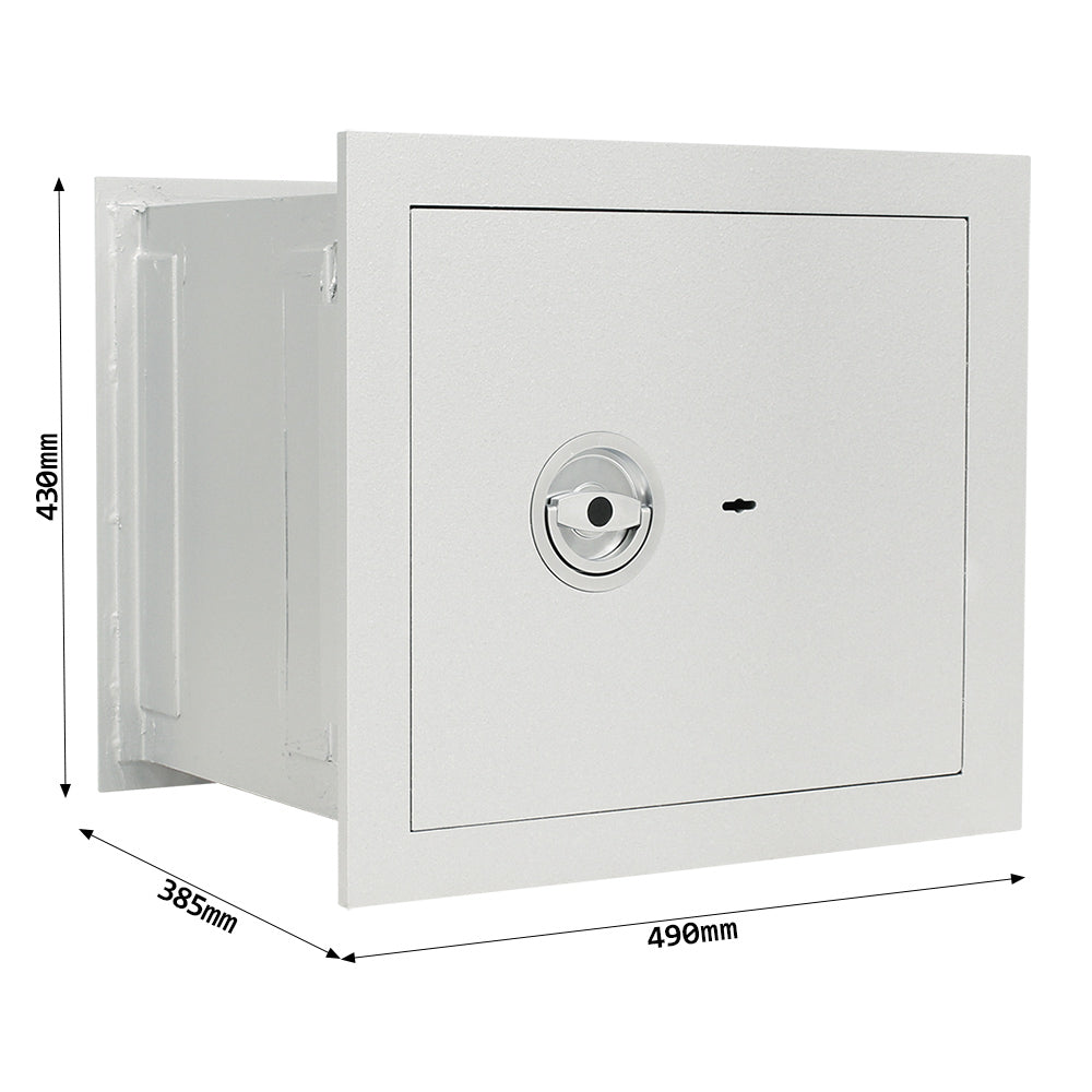 Schéma coté du coffre-fort Rottner Stone Premium SE 45, dimensions extérieures et intérieures en millimètres