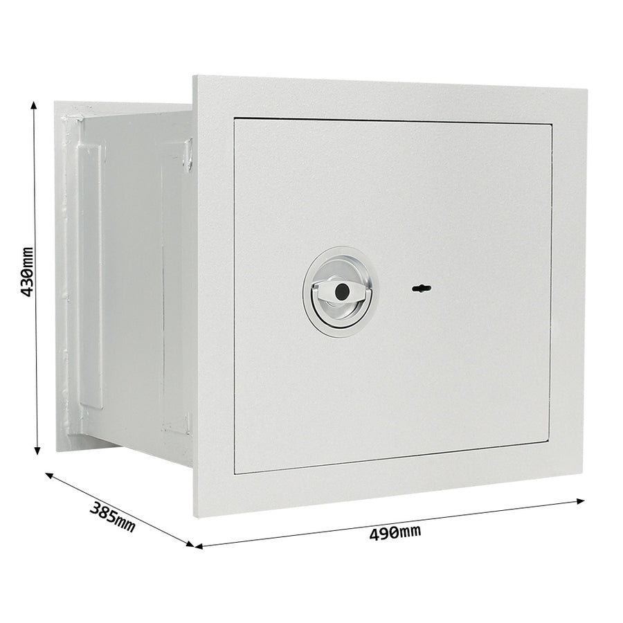 Schéma coté du coffre-fort Rottner Stone Premium SE 45, dimensions extérieures et intérieures en millimètres