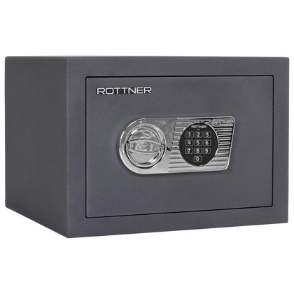 Coffre-fort Rottner Toscana 40 anthracite, vue de face, porte fermée avec son clavier électronique