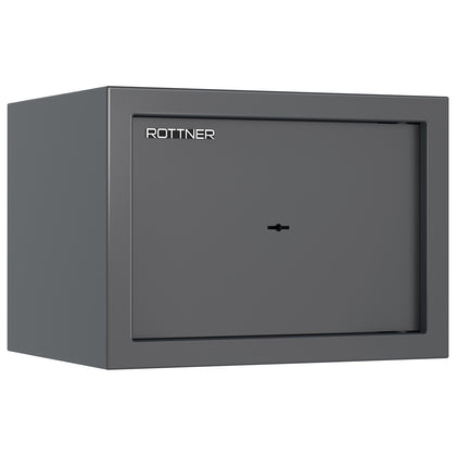 Coffre-fort Rottner Praktik 25 anthracite, vue de face, porte fermée