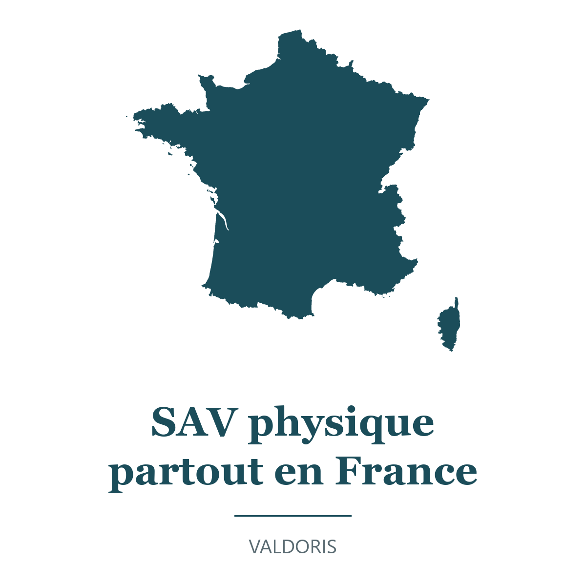 Carte de France : SAV physique partout en France, Valdoris